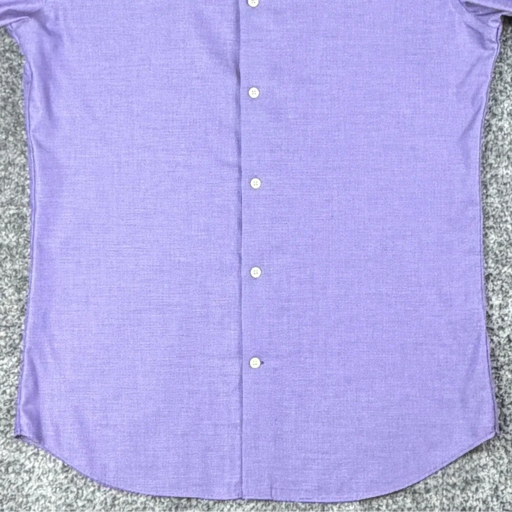 Banana Republic Men's L Purple Non-Iron Slim Fit Dress Shirt Cotton Work Casual‎